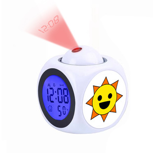 Rhythm Box Game Peripheral Sprunki Plush Peripheral Alarm Clock LED Night Light Bedside Clock Projection Alarm Clock