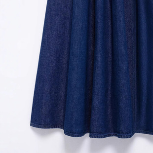 2025 spring new women's European and American style fashion simple slim Denim Midi dress 6929093
