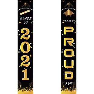 Amazon's New Graduation Season Door Curtain Graduation Ceremony Scene Arrangement Flag Banner Door Sticker Photo Background Cantithet