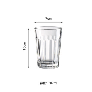 Glass European-style striped fresh commercial high temperature resistant water Cup restaurant Tea Cup bar juice drink beer glass