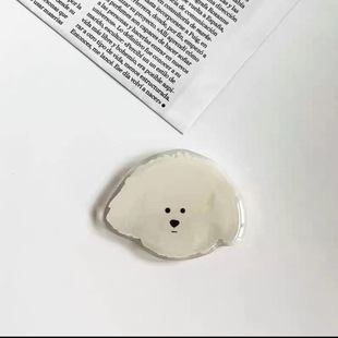 Клей специальной формы, мультяшный милый держатель подушки безопасности для собак, телескопический ленивый акриловый корги, плюшевая паста, 3 м, настольный компьютер
