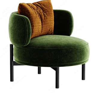 Italian minimalist single sofa chair Nordic modern light luxury designer hotel coffee shop club reception leisure chair