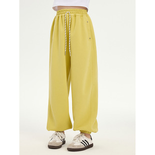 Girls' Candy-colored Sweatpants 2025 Spring New Style Middle and Large Children's Casual All-match Sports Pants Children's Korean-style Ankle-tied Pants