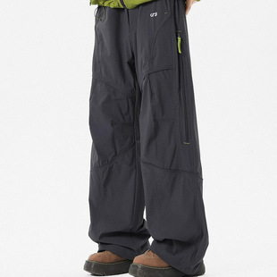 American Style Outdoor Charge Crock Pants Men's Spring Quick-drying Water-splashing Mountaineering Pants Functional Side-chain Sports Casual Pants