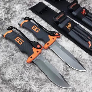 Cross-border Outdoor Survival Tactical Cutter Wilderness Survival Portable Fishing Defense Multifunctional High Hard K-sheath Small Straight Cutter