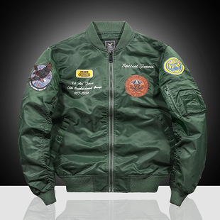 Cross-border Jacket Men's 2021 Spring and Autumn Amazon Flying Suit Loose Embroidered Solid Color Baseball Suit European and American Jacket Men's Fashion