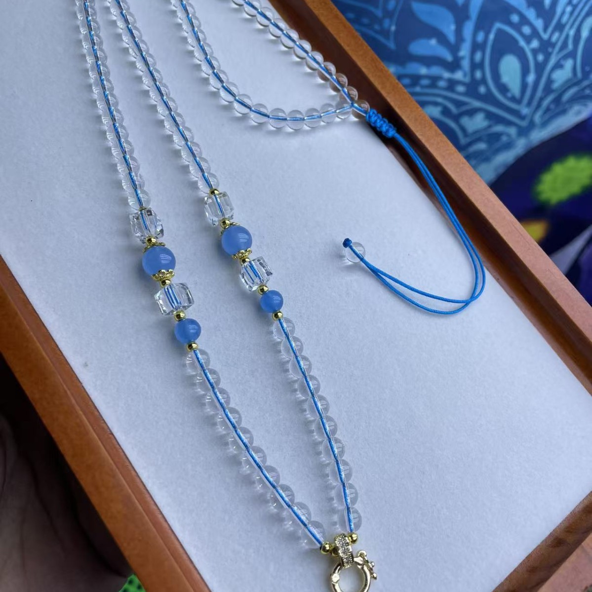 Original Crystal Bead Chain Rope Universal Buckle Design Necklace Can Hang Thai Brand Tangka Zakhiram Crystal Nine-Tailed Fox, Etc