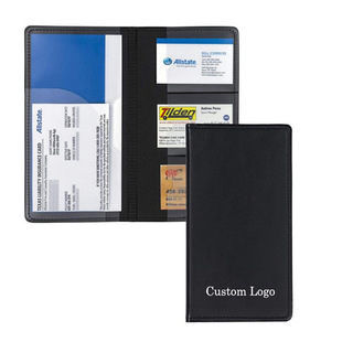 Car Insurance Information Folder Protective Cover Storage Bank Card Bag PU Leather Identity Driver's License Wallet