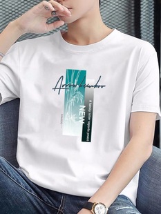 Short-sleeved men's T-shirt cotton loose 2023 new casual men's solid color men's wholesale men's T-shirt fashion simple