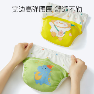 Baby Training Pants Summer Breathable Cotton Diaper Pants Washable Diaper Crotch Gauze Learning Pants Thin Wholesale