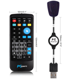 Computer remote control infrared drive-free HTPC remote control with wireless 2.4g keyboard mouse function