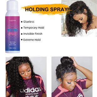 Cross-border wig glue Spray Melting Spray hair lace care 130ml Spray in stock supply