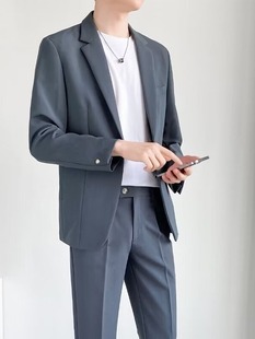 Business Professional Formal Dress Korean Slim Fit Jacket Bridegroom Wedding Dress Small Suit Casual Suit Men's Style
