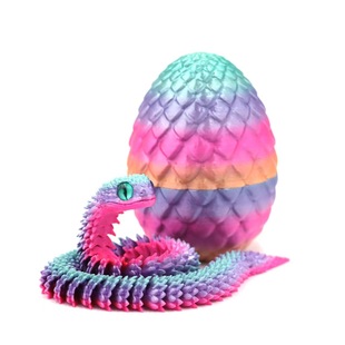 3D printing toy snake egg suit 2025 new small snake toy hand ornaments movable joint animal model