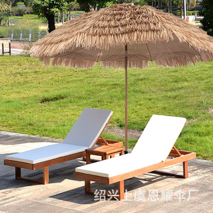 Beach Straw Umbrella Outdoor Sunshade Simulation Straw Sunscreen Beach Umbrella Courtyard Farmhouse Scenic Garden Thatch Umbrella