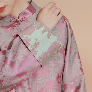 New Chinese Style National Style Coat Women's 2025 New Spring High-end Chanel Style Top with Vertical Collar and Buckle Long Sleeve Cardigan