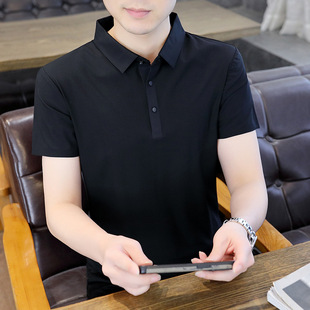 OBCY export foreign trade 2024 summer new seamless ice silk short sleeve Polo shirt pullover lapel T-shirt commuter