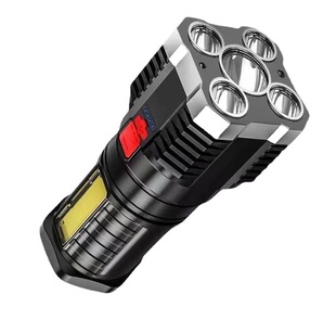 Пятиядерный фонарик, трансграничный, USB, сильный свет, перезаряжаемый супер яркий прожектор, уличный Многофункциональный светодиодный светильник дальнего действия