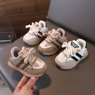 Girls' sneaker Spring and Autumn New Children's Shoes Fashionable All-match Forrest Gump Shoes Boys Soft Sole Anti-slip Running Shoes Trendy