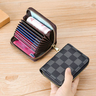 Korean style card bag simple fashion organ card bag ladies zipper card set new multi card position card bag coin purse wholesale