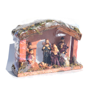 Jesus Birth Manger Ornaments Christmas Decorations Manger House Characters Holiday Home Decoration Foreign Trade Wholesale