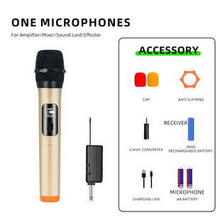 Cross-border wireless microphone one drag two outdoor audio tour guide live foreign trade explosions family KTV singing microphone