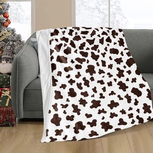 Cross-border soft cowhide printed blanket farm cow flannel blanket four seasons universal bed sofa cover blanket factory outlet