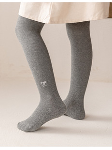 Girls' Base Stockings Class A Combed Cotton Can't Fall Off 2024 Autumn Baby Leggings Solid Color Children's Pantyhose
