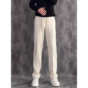 Men's High-grade Slim-fit Straight Pants Spring and Autumn New Simple Solid Color Casual Pants All-match Trousers Light Luxury Sweatpants