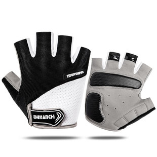 Sports gloves men and women Q0101 outdoor mountain bike fitness anti-slip shock absorption half finger riding gloves