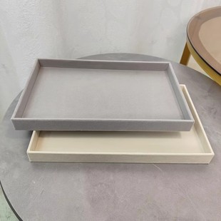 Large Flannel Jewelry Tray Ring Necklace Bracelet Display Storage Box Watch Jewelry Photo Tray Empty Tray