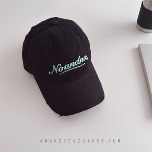 American Retro Children's Solid Color Baseball Cap Spring New Boys and Girls Embroidered All-match Soft Top Sunshade Cap