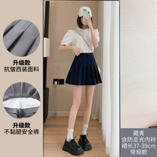 Gray High-Waisted Pleated Skirt for Women Autumn, Winter and Summer 2024 New Tall Slim Short Skirt A-Line Jk Half Skirt