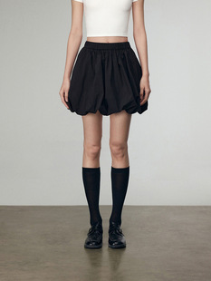 Hua Yang Wish Korean Department College Style Bai Dao High Waist Flower Bud Short Skirt Sweet Design Sense A- word Cotton Skirt Summer