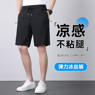 high quality plus size Ice Silk Shorts Men's Summer Thin Quick-drying Pants Sports Outdoor Casual Pants Men's Pants