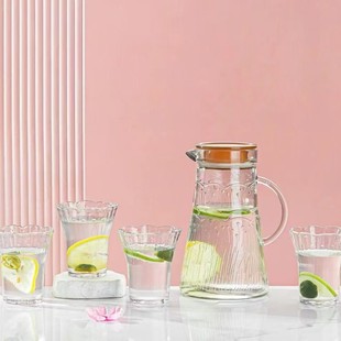 Chuying Transparent Glass Cold Kettle Juice Kettle Octagon Water Glass Kettle suit Gifts Sold Practical Gifts