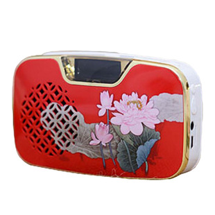 Qinyuan Double Card Lotus Player HD Sound Quality Bluetooth Small Speaker Old Man-Machine Singer with Power Supply