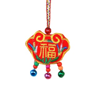 Dragon Boat Festival sachet sachet gift children's neck multicolored rope necklace embroidery tiger head longevity lock sachet pendant