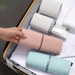 Portable Travel Mouthwash Cup Nordic Style Simple Dental suit Storage Box Large Capacity Travel Storage Utensils