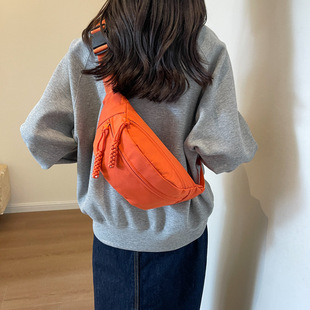 Nylon Casual Bag Women's 2025 New Arrival Trendy Crossbody Bag Back Men's Sports Chest Bag Niche All-Match Instagram Waist Bag