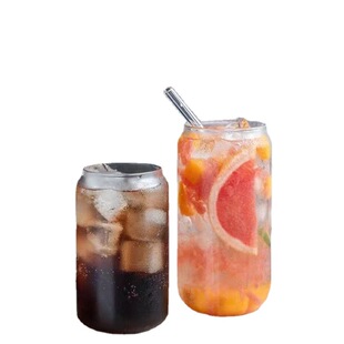 Thickened Coke Cup High Temperature Resistant Glass Beverage Cup Milk Tea Cup Internet Celebrity Lemon Bubble Fruit Juice ins Water Cup