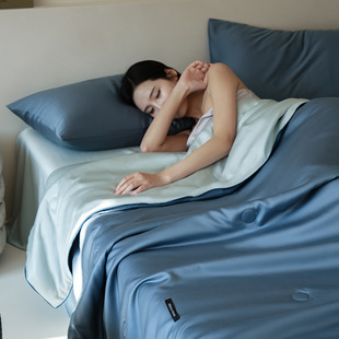 Summer Class A Advanced 60S Tencel Summer Quilt Set Simple Cool Ice Silk Air Conditioning Thin Quilt Silky Summer Quilt