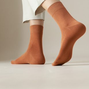 Xinjiang long-staple cotton retro pure cotton solid color casual fashion Men's mid-tube sports socks color Joker manufacturers wholesale