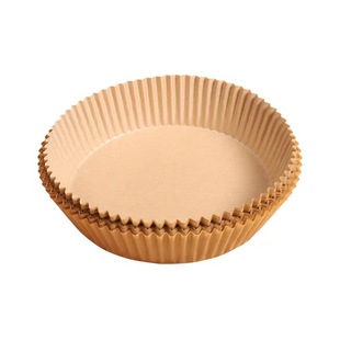 Air Fryer Silicone Oil Paper Tray Food Grade Household Disposable Non-stick Pad Paper Round Baking Oil Absorbing Oil-proof Paper Tray
