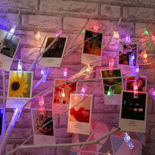 Manufacturer's new photo wall LED clip light string proposal birthday KTV anchor girl heart bedroom decoration small colored lights