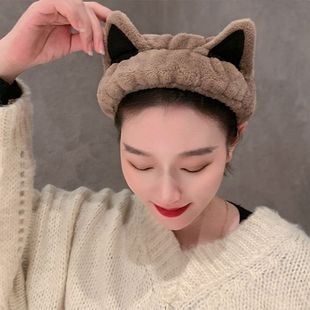 Корейская версия мультфильма милые кошачьи уши повязка для волос маска для лица аксессуары для волос Джокер простая повязка для волос прямые продажи с фабрики