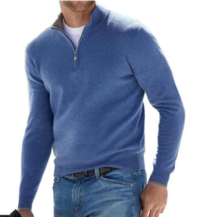 Cross-border 2023Shopify explosions men's long sleeve men's slim warm sweater slim base shirt running volume