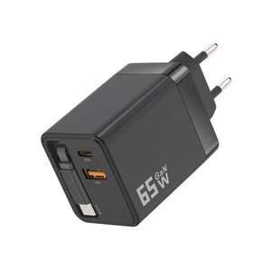 PD65 W тянуть кабель зарядная головка 65W телескопический кабель A C зарядное устройство для портативного телефона зарядное устройство.
