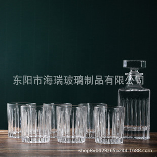 Factory wholesale vertical bar household red wine storage bottle wine bottle whiskey glass thickened one bottle six Cup gift box
