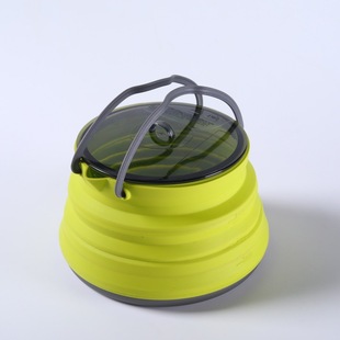 Amazon 1.5L Outdoor Camping Ultra Light Kettle Foldable Portable Boiling Kettle Encirclement Stove Boiling Teapot Kettle
